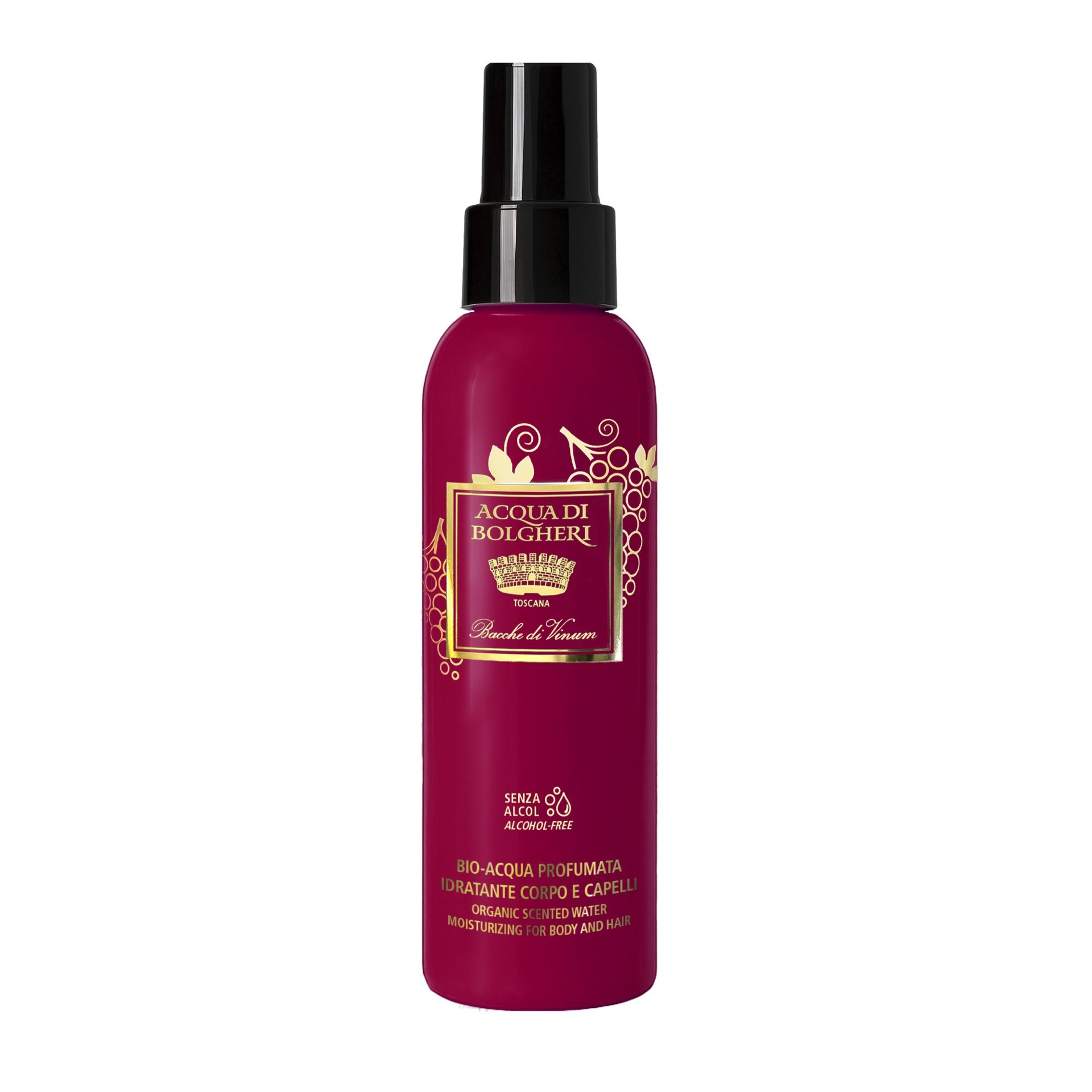 BIO ACQUA PROFUMATA IDRATANTE PER CORPO E CAPELLI BACCHE DI VINUM 150 ML