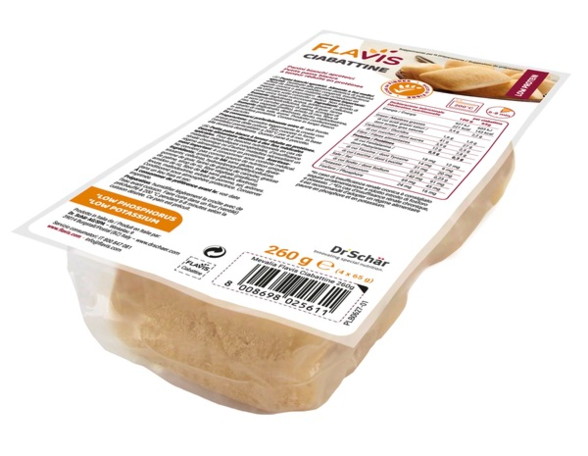 FLAVIS CIABATTINE 4X65G