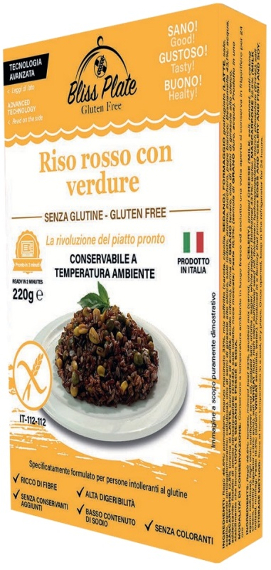 BLISS PLATE RISO ROSSO VERDURE